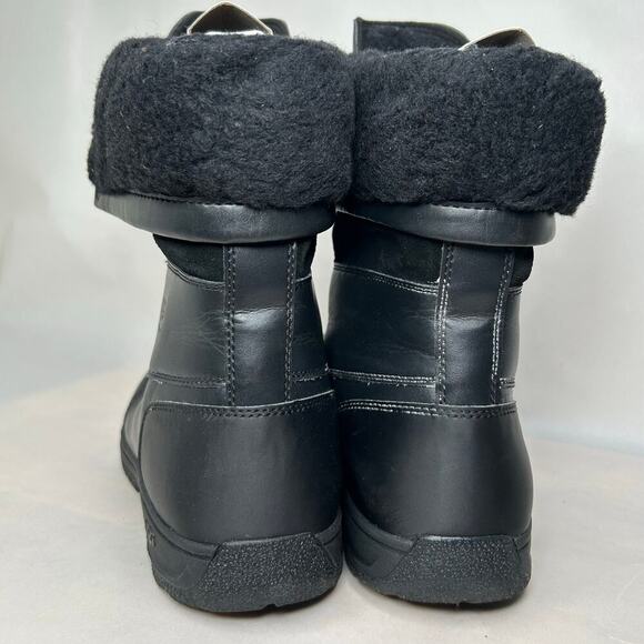 UGG BUTTE II CWR Weather Snow Waterproof leather Boots BLACK SIZE 6 - Picture 4 of 6